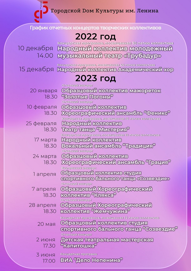 Отчетные концерты